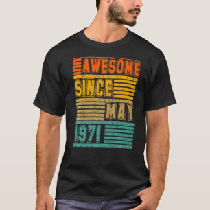 T-shirt Magnifique Depuis Mai 1971 Vintage 51E Hommes Et F