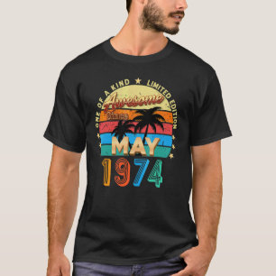 T-shirt Magnifique depuis mai 1974 48ème anniversaire Vint
