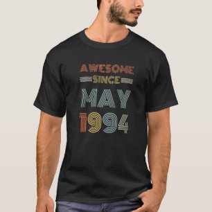T-shirt Magnifique Depuis Mai 1994 Anniversaire Retro Vint