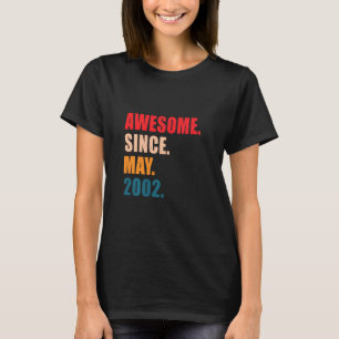 T-shirt Magnifique Depuis Mai 2002 Vintage Personnalisé