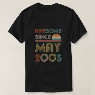 T-shirt Magnifique depuis mai 2005 Cadeaux Vintages 15e an