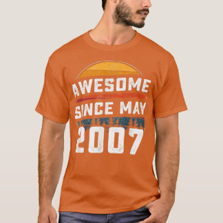 T-shirt Magnifique Depuis Mai 2007 15e Anniversaire Cadeau