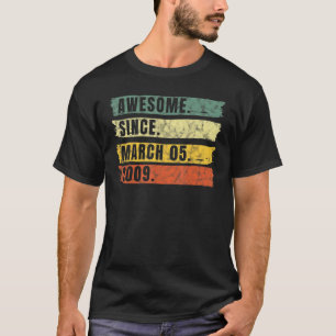T-shirt Magnifique depuis mars 05 2009 Adolescent officiel