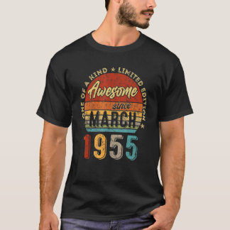 T-shirt Magnifique depuis mars 1955 Vintage 67e anniversai
