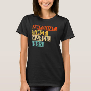 T-shirt Magnifique Depuis Mars 1965 58 Ans 58ème Anniversa