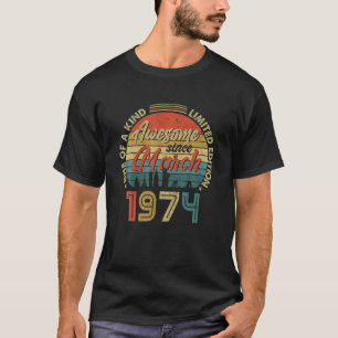 T-shirt Magnifique Depuis Mars 1974 Vintage 48E Anniversai