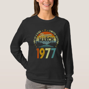 T-shirt Magnifique depuis mars 1977 Vintage 45e anniversai