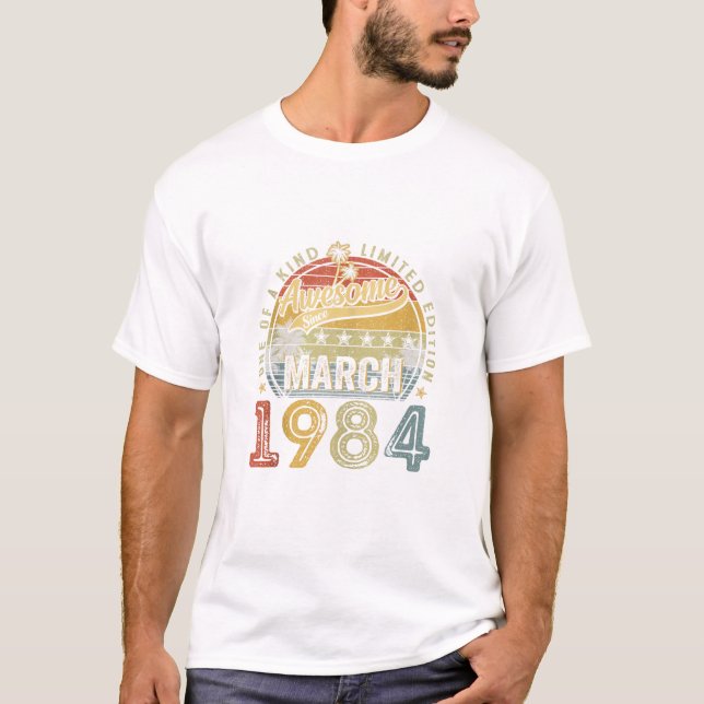 T-shirt Magnifique depuis mars 1984 (Devant)