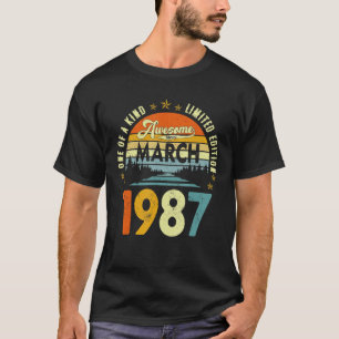 T-shirt Magnifique depuis mars 1987 Vintage 35e anniversai