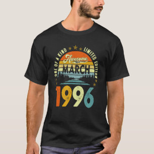 T-shirt Magnifique depuis mars 1996 Vintage 26e anniversai