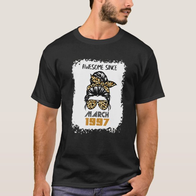 T-shirt Magnifique depuis mars 1997 25e anniversaire Messy (Devant)