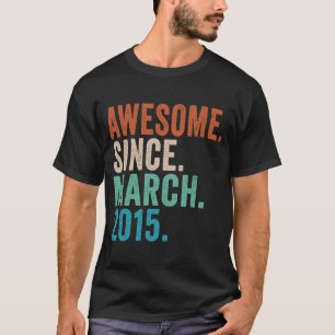 T-shirt Magnifique depuis mars 2015 8 ans 8e anniversaire