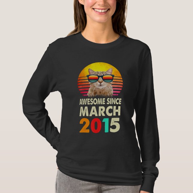 T-shirt Magnifique depuis mars 2015 8e anniversaire Gift C (Devant)