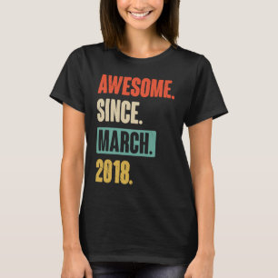 T-shirt Magnifique depuis mars 2018 Anniversaire 5ème Déco