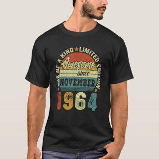 T-shirt Magnifique Depuis Novembre 1964 58 Ans Garçon 58èm