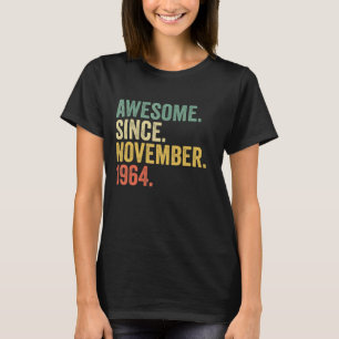 T-shirt Magnifique Depuis Novembre 1964 Cadeaux de 58 Ans