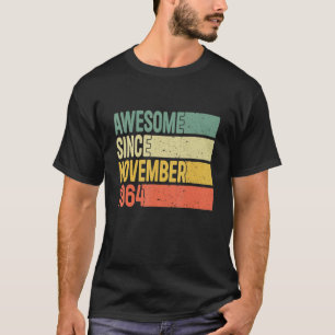T-shirt Magnifique Depuis Novembre 1964 Cadeaux de 58 Ans