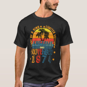 T-shirt Magnifique Depuis Novembre 1974 Vintage 47E Annive