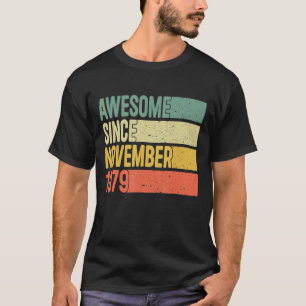 T-shirt Magnifique Depuis Novembre 1979 Cadeaux De 43 Ans