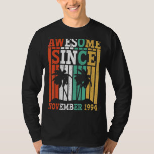 T-shirt Magnifique Depuis Novembre 1994 Anniversaire Vinta