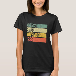 T-shirt Magnifique Depuis Novembre 1999 Cadeaux De 23 Ans 