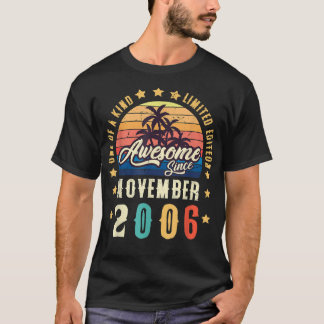 T-shirt Magnifique depuis novembre 2006 Vintage 16ème anni