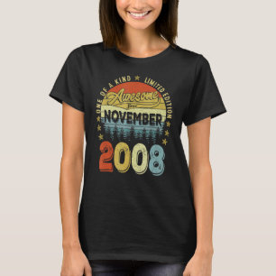 T-shirt Magnifique Depuis Novembre 2008 14 Ans 14ème Birt