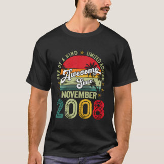 T-shirt Magnifique Depuis Novembre 2008 15E Cadeaux Annive