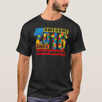 T-shirt Magnifique Depuis Novembre 2016 6 Anniversaire Bo