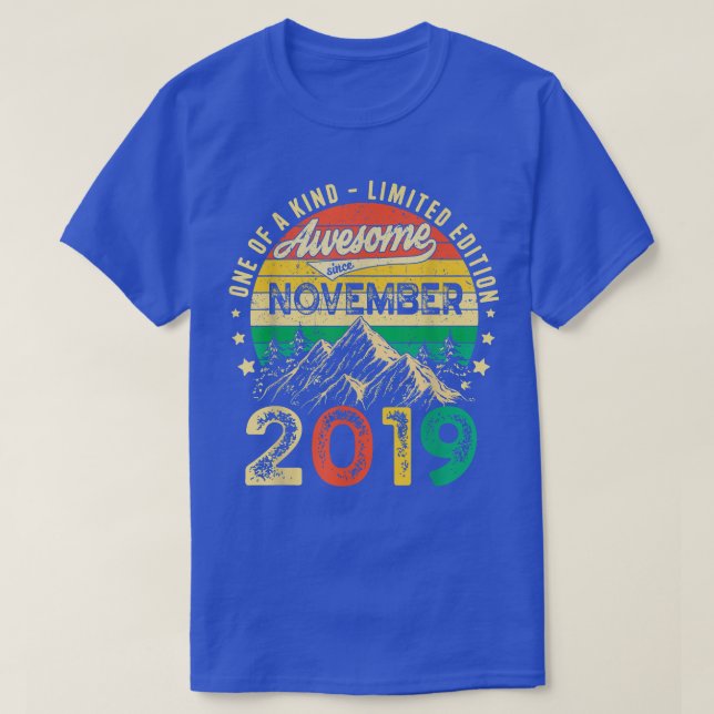 T-shirt Magnifique Depuis Novembre 2019 3ème anniversaire  (Design devant)