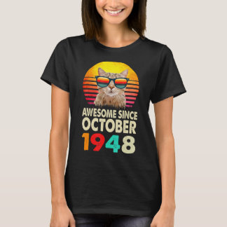 T-shirt Magnifique depuis octobre 1948 74e anniversaire Ch