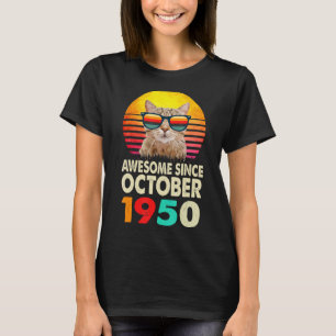 T-shirt Magnifique depuis octobre 1950 72e Anniversaire Ch