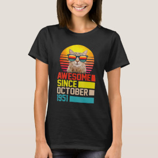 T-shirt Magnifique depuis octobre 1951 71e Anniversaire Ch