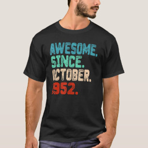 T-shirt Magnifique depuis octobre 1952 70 ans 70e annivers