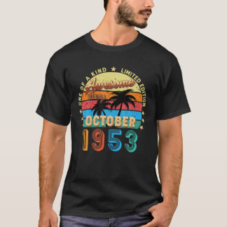 T-shirt Magnifique Depuis Octobre 1953 69Th Birthday Limit