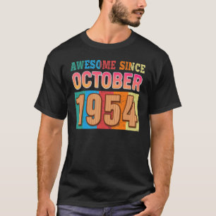 T-shirt Magnifique depuis octobre 1954 68 ans 68e annivers