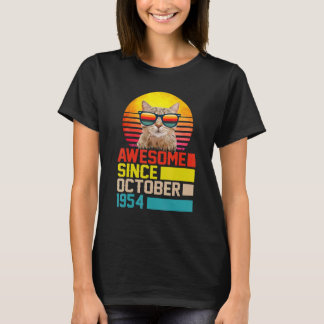 T-shirt Magnifique depuis octobre 1954 68e Anniversaire Ch