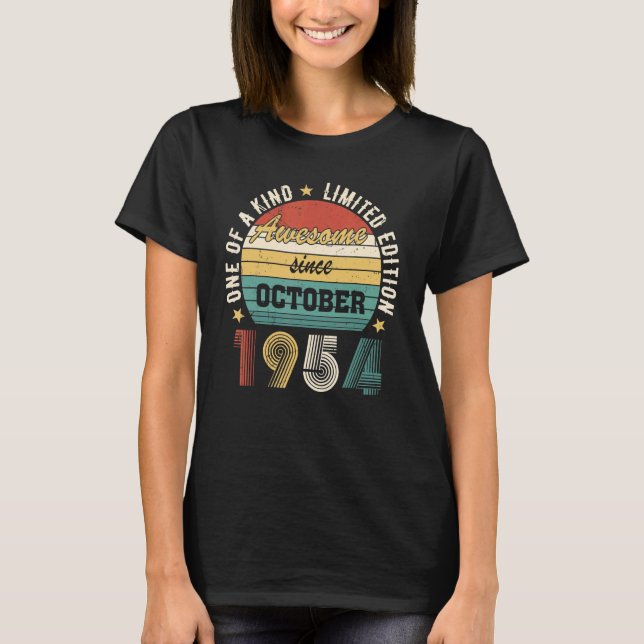 T-shirt Magnifique depuis octobre 1954 u2013 Joyeux annive (Devant)