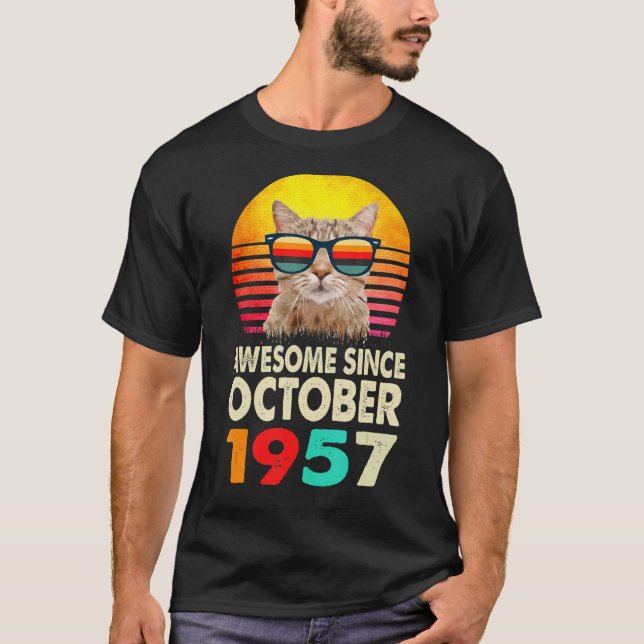 T-shirt Magnifique depuis octobre 1957 65e anniversaire Ch (Devant)