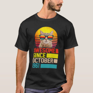 T-shirt Magnifique depuis octobre 1961 61e Anniversaire Ch