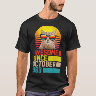 T-shirt Magnifique depuis octobre 1963 59e Anniversaire Ch
