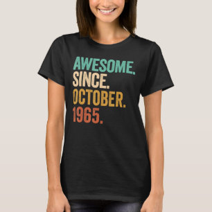 T-shirt Magnifique depuis octobre 1965 57 Ans 57e Naissanc