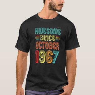 T-shirt Magnifique Depuis Octobre 1967 Rétro 55 Ans 55ème