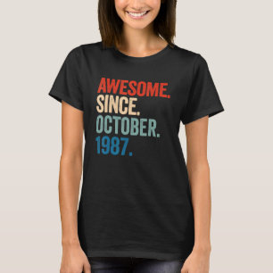T-shirt Magnifique depuis octobre 1987 35e anniversaire 35
