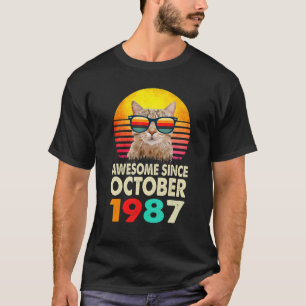 T-shirt Magnifique depuis octobre 1987 35e anniversaire Ch