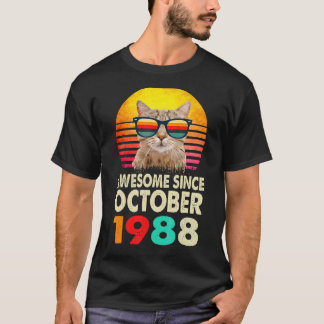 T-shirt Magnifique depuis Octobre 1988 34e Anniversaire Ch