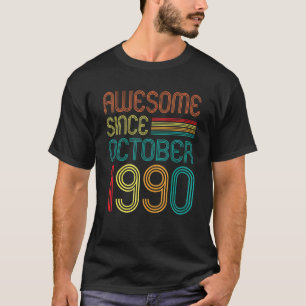 T-shirt Magnifique depuis octobre 1990 Retro 32e anniversa