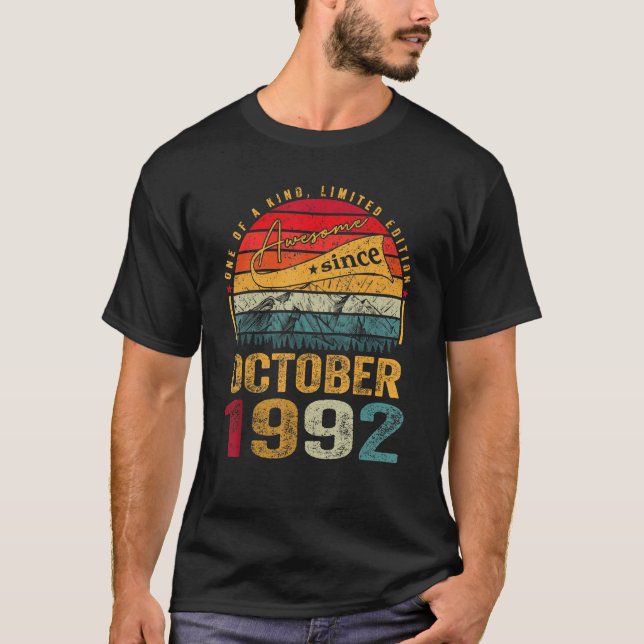 T-shirt Magnifique depuis octobre 1992 30 ans 30e annivers (Devant)