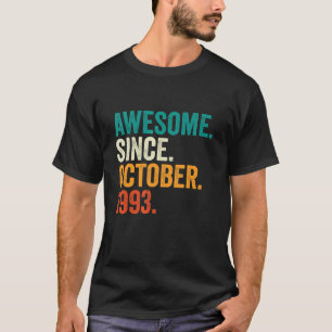T-shirt Magnifique Depuis Octobre 1993 29 Ans 29ème Birt