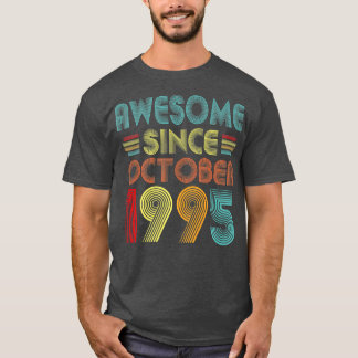 T-shirt Magnifique Depuis Octobre 1995 27 Année Vintage 27